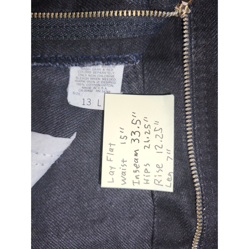 Vintage 90s Lee Jeans Black High Waisted Tapered Mom Fit Made In USA 30x33.5 Siz - Picture 7 of 9